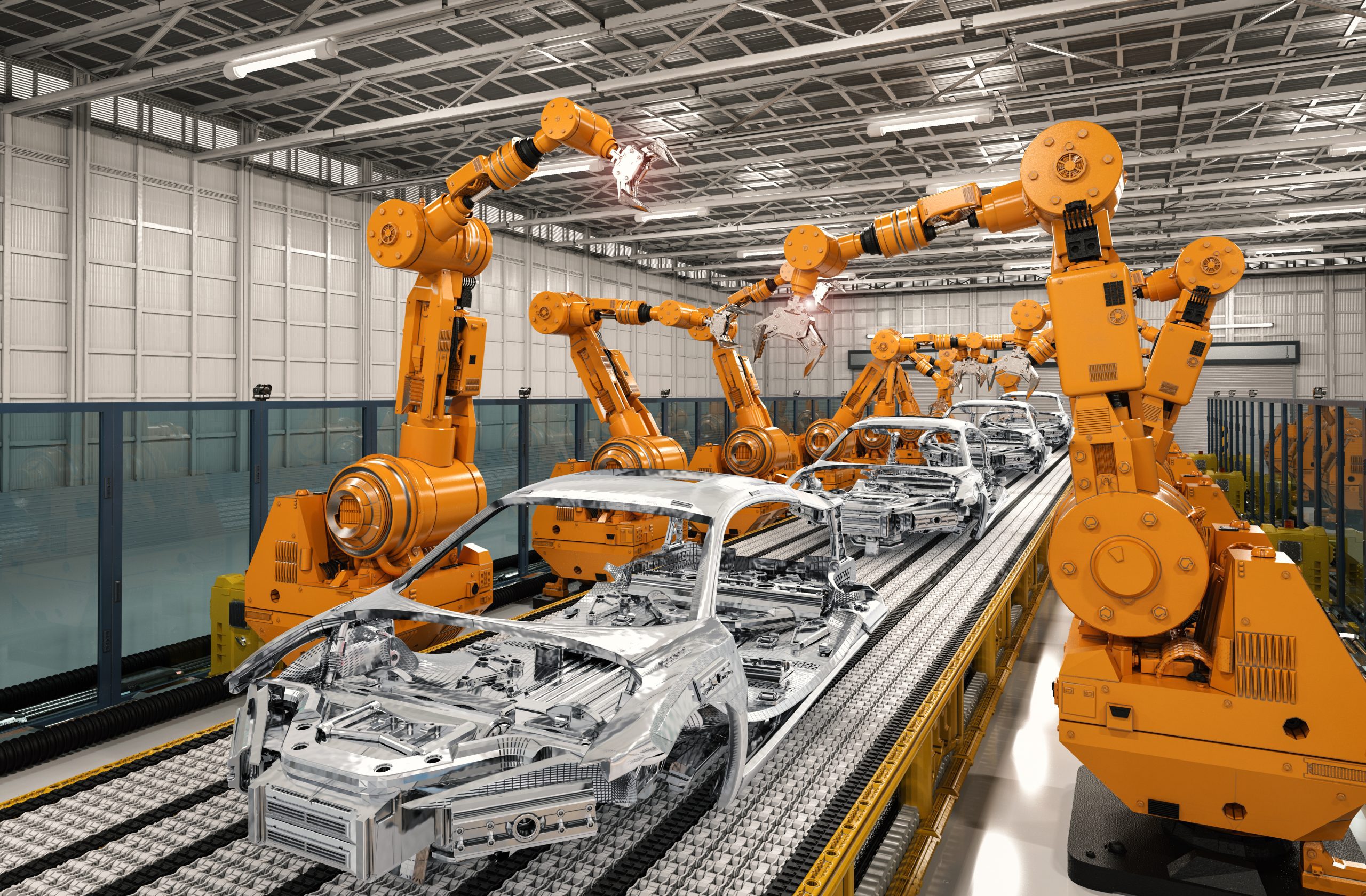 Warehouse Sequencing, robot assembly line in car factory